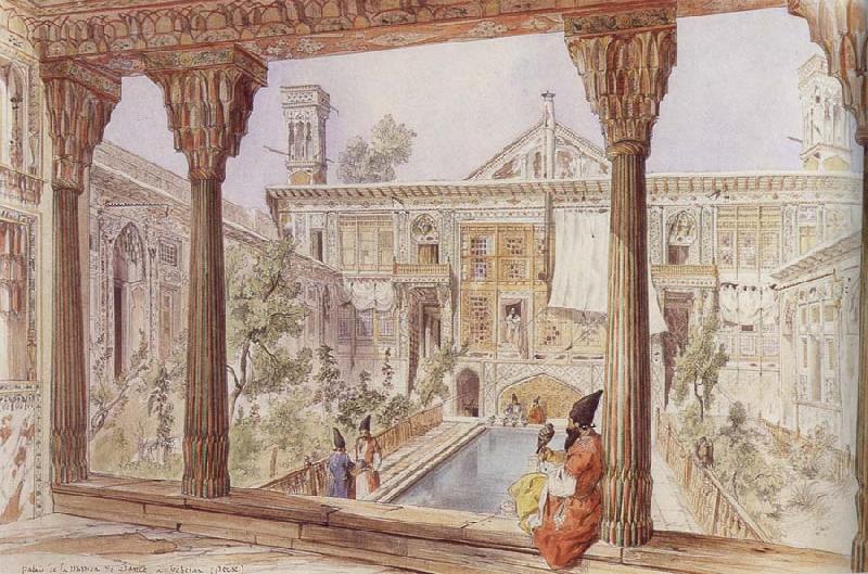 Jean-Paul Laurens Palace of the French Mission in Teheran oil painting image